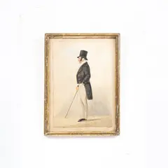 Joshua Dighton, Portrait of Sir Richard Sutton Bt (1798-1855), Master of the Quorn Hunt, full length, watercolour