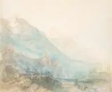 J. M. W. Turner, Martigny: The Castle of La Batiaz, from the South, watercolour