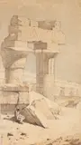 David Roberts, The Ruins of the Temple of Kom Obo, watercolour