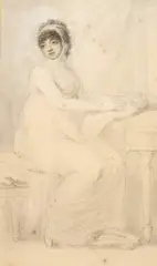 Richard Cosway, Portrait of a Lady, watercolour and pencil