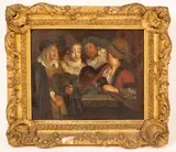 Les Coquettes by Jean-Antoine Watteau, oil on panel, offered Jun 2024
