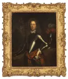 Caspar Netscher, Portrait of a Gentleman, oil on canvas