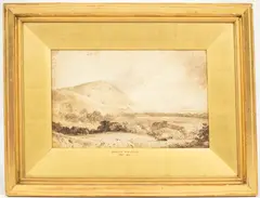 The Castle Hill near Folkstone by Copley Fielding, watercolour en grisaille, offered Jun 2024