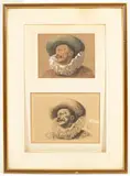 Alexander Louis Leloir, Study of a Gentleman, watercolour heightened with white