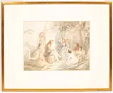 Enrico Pollastrini, The Storyteller, watercolour