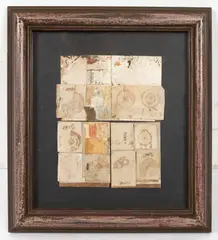 Penny Red I by Nigel Temple, mixed media with collage, offered May 2024