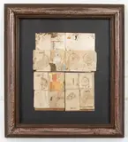 Nigel Temple, Penny Red I, mixed media with collage