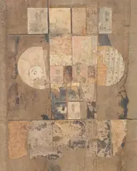 Royal Ascent by Nigel Temple, mixed media with collage, offered May 2024