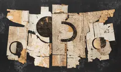 Nigel Temple, Crash Landing 1944, mixed media with collage