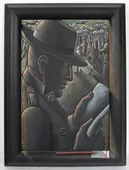 P. J. Crook, The Trainer (2014), liquitex acrylic on board
