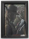 P. J. Crook, The Trainer (2014), liquitex acrylic on board
