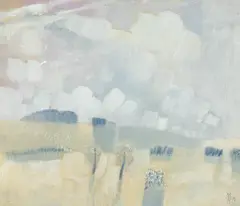 Malcolm Ashman, Winter Landscape, oil on board