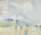 Malcolm Ashman, Winter Landscape, oil on board