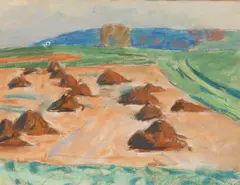 Rural Landscape by Casimir Reymond, watercolour and gouache, offered May 2024