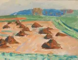 Casimir Reymond, Rural Landscape, watercolour and gouache
