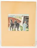 Casimir Reymond, Rural Landscape, watercolour