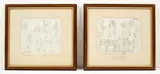 Pair of Sketches with Caricatured Figures by Henry Thomas Alken, pencil with traces of crayon, offered Jul 2024