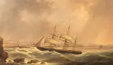 Arthur Smith, Barque entering Aberdeen, oil on canvas