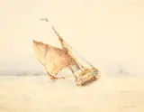 Frederick James Aldridge, Fishing Vessel in a Rough Sea