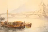 Sydney Herbert, Continental Town, watercolour