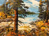Rod Charlesworth, Ucluelet Inlet, Vancouver Island, oil on board