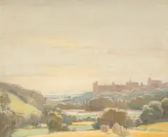 Alfred John Billinghurst, Panoramic Landscape, oil on canvas board