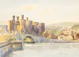 Arr Sydney Foley, Conway Castle, watercolour