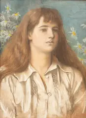 Herbert Gustave Schmalz, The White Smock, pastel