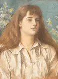 Herbert Gustave Schmalz, The White Smock, pastel