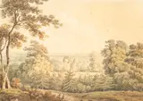 Hugh William Grecian Williams, Church in a Woodland Landscape, watercolour