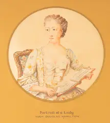 Hugh Douglas Hamilton, Portrait of a Lady, watercolour