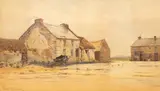 Irish Cottages by Albert Hartland, watercolour, offered Feb 2024
