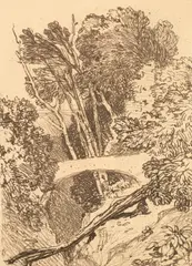 John Sell Cotman, Parsons Bridge, Cardiganshire, etching