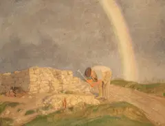 Charles March Gere, A Cotswold Stone Breaker, oil on canvas