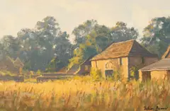 Julian Barrow, Barn in Summer, oil on canvas