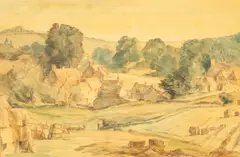 Eastington by Michael Brockway, watercolour, offered Nov 2023