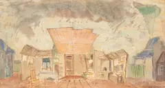 Boris Aronson, Theatrical Set Design, watercolour and gouache