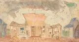 Boris Aronson, Theatrical Set Design, watercolour and gouache