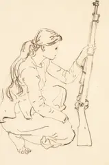Pham Thanh Tam, Vietnam War Sketch, pen and ink