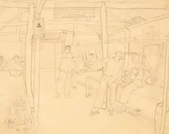 Pham Thanh Tam, Vietnam War Sketch, pencil on paper
