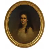 Theodore Pine, Portrait of Julia Bacon Chappell (1851-1919?), Oil on canvas