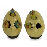 Sergio Bustamente, Two eggs with parrots and fish