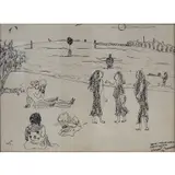 Vincent Smith, "Moslem women on the beach in Dar Es Salem