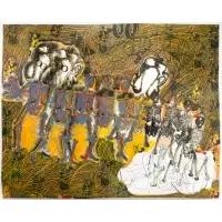 Billy Copley, Rockettes, Acrylic, watercolor and ink on paper