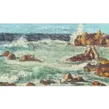 Miriam Broudy, Rocky Shores, Oil on canvas
