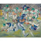 Kamil Kubík, New York Giants Vs. New York Jets, Oil on canvas