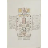Untitled by Mahjoub Ben Bella, Mixed media, watercolor, and ink on paper, offered Nov 2024