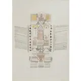 Mahjoub Ben Bella, Untitled, Mixed media, watercolor, and ink on paper