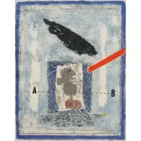 Abstract Composition by James Cognard, Color aquatint, etching, carborundum & collage, offered Nov 2024