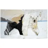 James Gortner, Polar Bear, Mixed Media on canvas